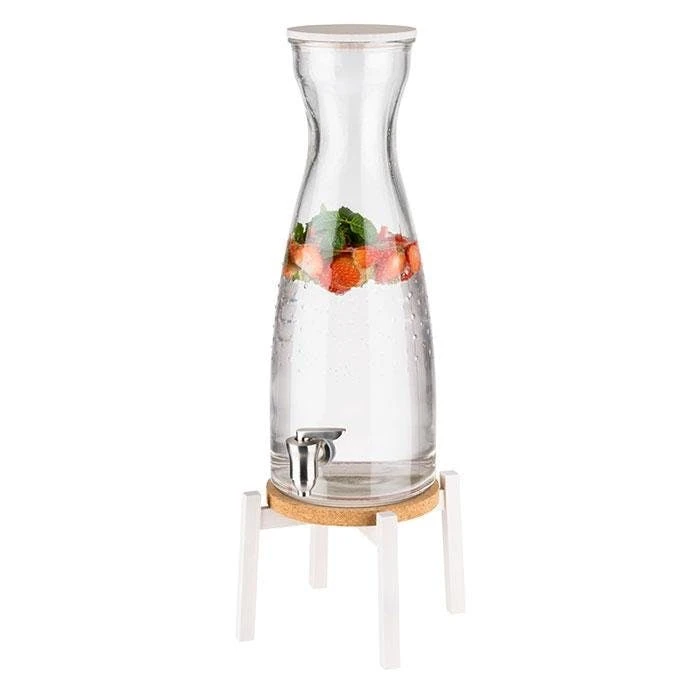 APS Getränkespender Aus Glas FRESH WHITE Mit Holzsockel, Mit Zapfhahn, Kapazität: 4,5 Liter 3 APS Getränkespender Aus Glas FRESH WHITE Mit Holzsockel, Mit Zapfhahn, Kapazität: 4,5 Liter