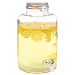 VidaXL Wasserspender XXL Mit Zapfhahn Transparent 8 L Glas