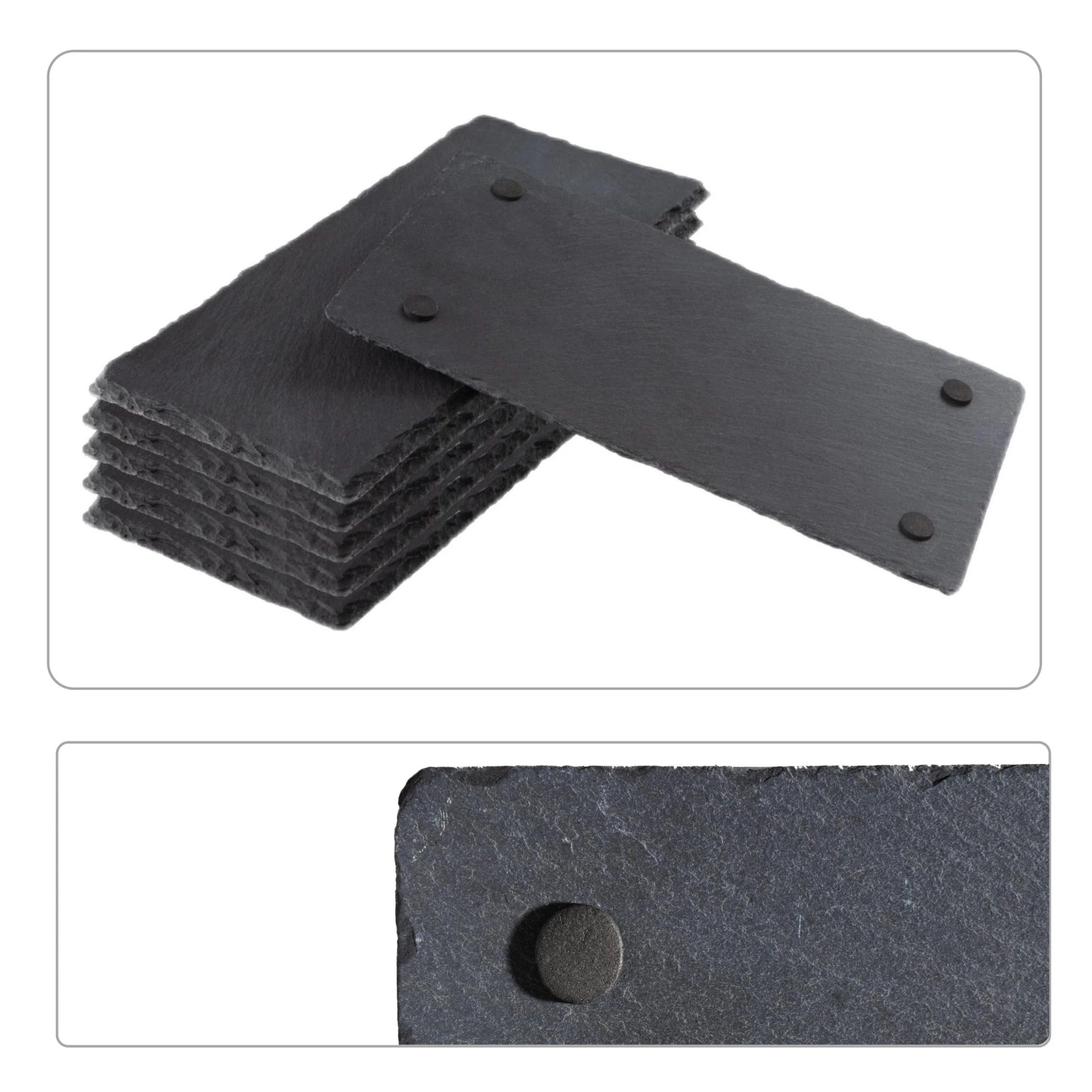 Null EGenuss 6er-Set Schieferplatten Dessertteller Sushi Geschirr Schwarz Teller Schiefer Serviertablett 30x15 Cm 6 Null EGenuss 6er-Set Schieferplatten Dessertteller Sushi Geschirr Schwarz Teller Schiefer Serviertablett 30x15 Cm – Bild 4