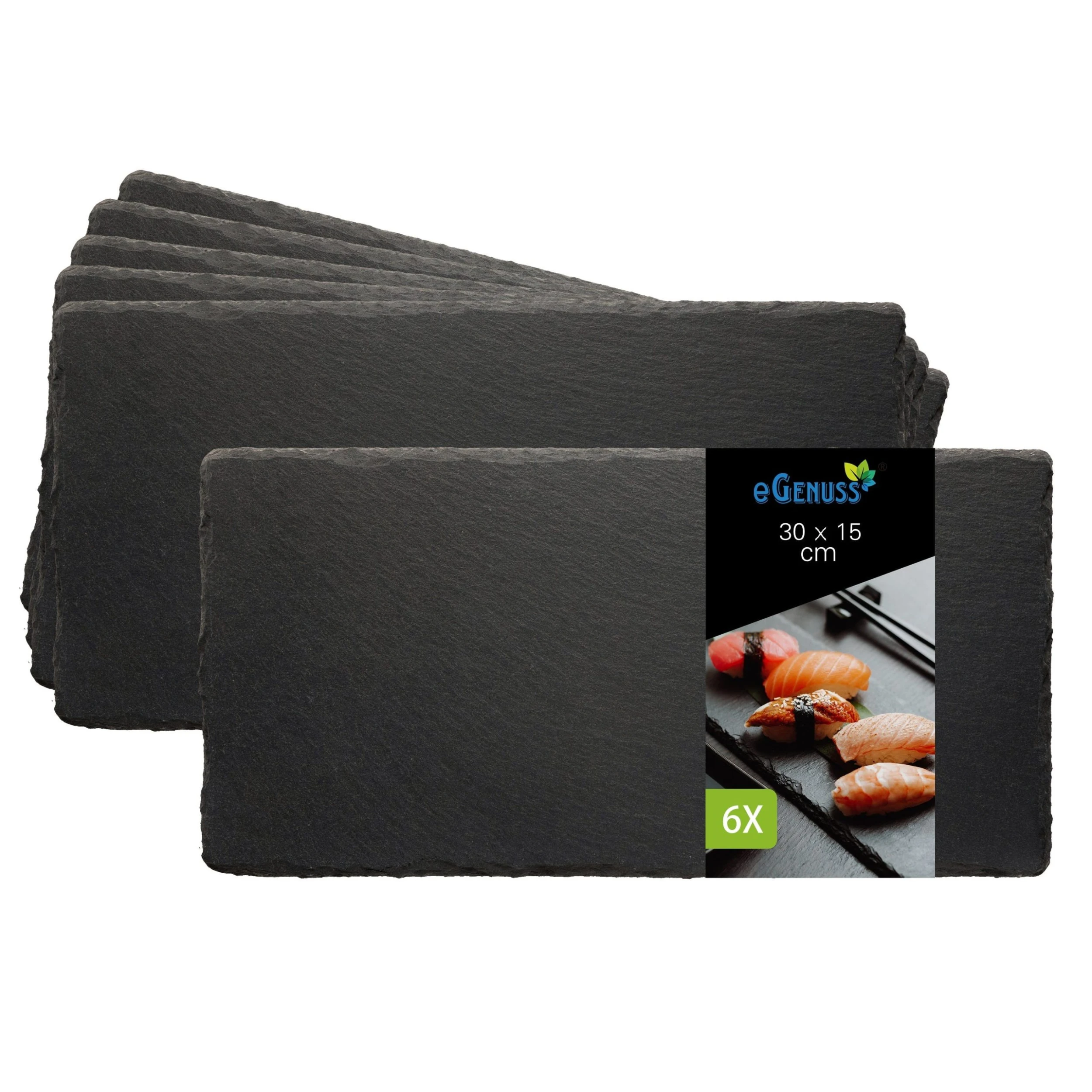 Null EGenuss 6er-Set Schieferplatten Dessertteller Sushi Geschirr Schwarz Teller Schiefer Serviertablett 30x15 Cm 3 Null EGenuss 6er-Set Schieferplatten Dessertteller Sushi Geschirr Schwarz Teller Schiefer Serviertablett 30x15 Cm