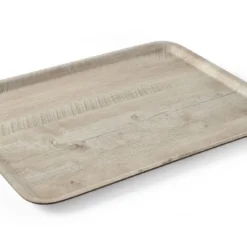 Hendi Serviertablett Aus Melamin Mit Holzoptik, 240x350 Mm, Braun