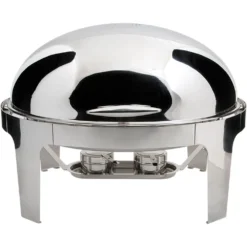 Metro-professional METRO Professional Chafing Dish, Edelstahl, 36.8 X 61 X 37.1 Cm, 1 GN 1/1 Behälter (9L), Roll-Top-Deckel, 2 Brennstoffbehälter, Silber -Aps_germany Geschäft 350e87b5 324d 476f b4ce e63bcbec78cd