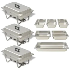 VidaXL Chafing Dish Set 2-tlg. Edelstahl -Aps_germany Geschäft 675ef8d7 422d 4489 9bbe 7fbf488c04bc 2