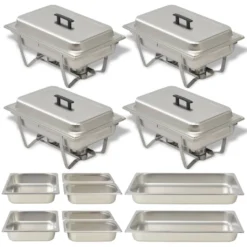 VidaXL Chafing Dish Set 4-tlg. Edelstahl