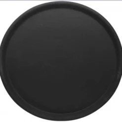 2x Contacto Tablett. Rund. Rutschfest.gummilaminierter Schichtstoff. Durchmesser: 38 Cm. Höhe: 1.5 Cm. Schwarz -Aps_germany Geschäft 80122fc6 0528 4501 bd1d 9561a63a9db6 4