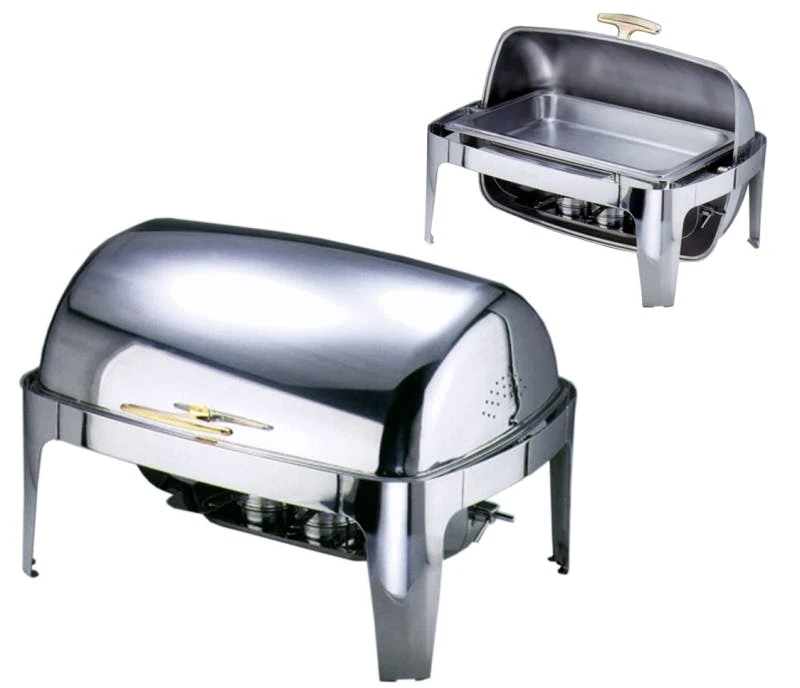 Contacto Roll-Top Chafing Dish, Mit Zwei Brennbehälter, Mit Elektrischer Heizquelle 3 Contacto Roll-Top Chafing Dish, Mit Zwei Brennbehälter, Mit Elektrischer Heizquelle