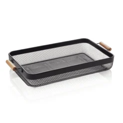 Was-germany WAS Germany - Tablett, 51 X 26,5 X 7,5 Cm, Schwarz Pulverbeschichtet, Metall (1401051)