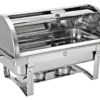 Metro-professional METRO Professional Chafing Dish, Edelstahl, 36.8 X 61 X 37.1 Cm, 1 GN 1/1 Behälter (9L), Roll-Top-Deckel, 2 Brennstoffbehälter, Silber -Aps_germany Geschäft d3ab50c9 9361 4211 8588 caacd4408ee4 1
